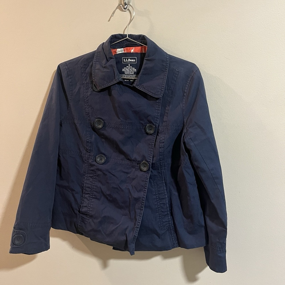 LL Bean Double Breasted Nautical Lined Blazer Womens Small